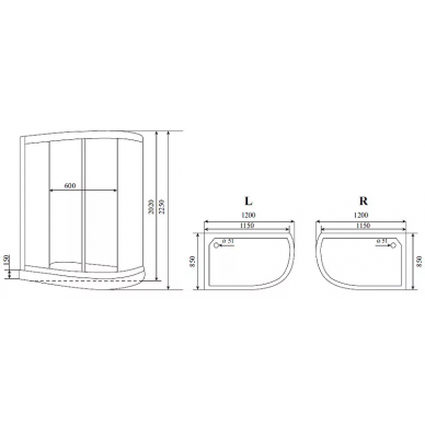 Душевая кабина Timo Standart 120x85 (T-1102R) с гидромассажем 5