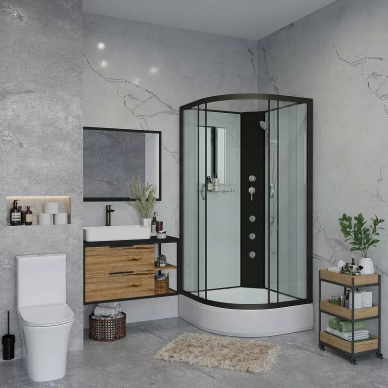 Душевая кабина Niagara Classic (NG-6701-14BKG) 90x90  с гидромассажем 7