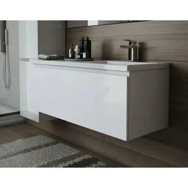 Тумба с раковиной Эстет Dallas Luxe 140 R (ФР-00002925) (правая) подвесная, 1 ящик, белая 5