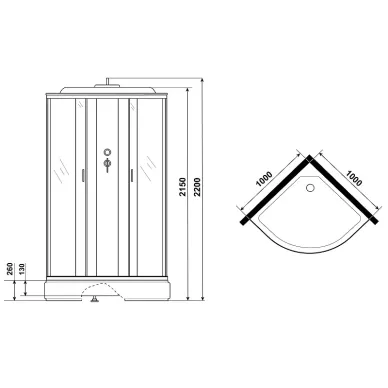 Душевая кабина Niagara Classic (NG-6702-14F) (1000х1000х2150) 10