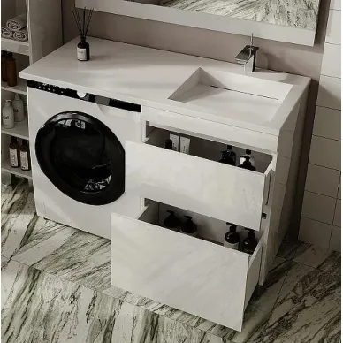 Тумба для ванной Style Line Даллас Леон 120 СС-00002438 напольная, белая 5