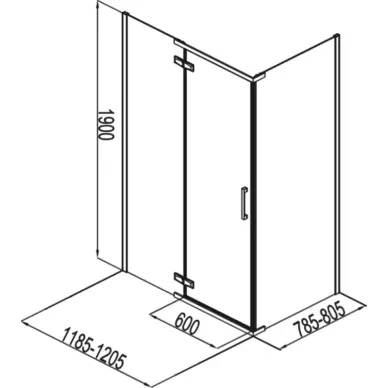 Душевой уголок Aquanet Logic RC1200 AE32-S-120x80U-CT 120x80 см 7