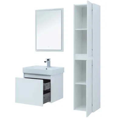 Тумба для ванной Aquanet Nova Lite 242574 60 см, белая глянцевая 5