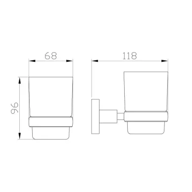 Стакан Wonzon & Woghand Easy WW-8121 хром 1