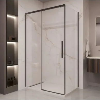 Душевой уголок Vincea Stella VSR-1ST1015CLB 150x100х200 см, профиль черный/стекло прозрачное 0