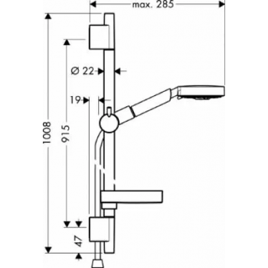 Душевой гарнитур Hansgrohe Raindance S 100 3jet (27880000) (90 см) 1