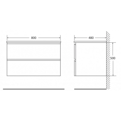 Тумба для ванной Belbagno Luce 80 (Polissandro) 1