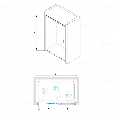 Душевая дверь RGW Passage PA-12 (180 см) 1