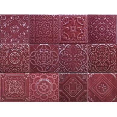 Toledo Burgundi mix 15,8x15,8 0