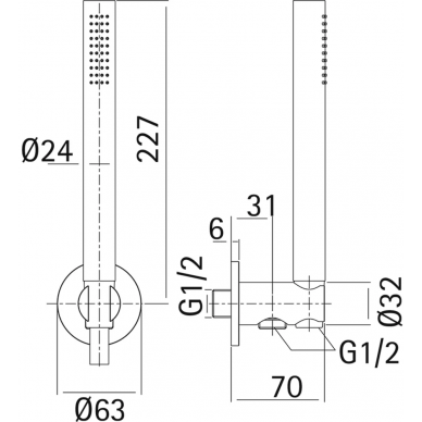 Душевой гарнитур Cisal Xion (DS018300D1) (цвет: нержавеющая сталь) 1