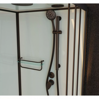 Душевая кабина Frank F411L Black  (114114) 110х80х220 см, левосторонняя 15