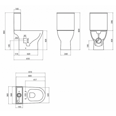 Чаша напольного унитаза BelBagno Lounge (BB045CPR) без бачка и сиденья 5