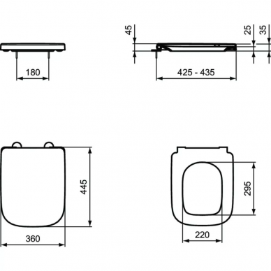 Крышка-сиденье Ideal Standard I.Life B (T468301) микролифт 7