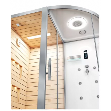 Комбинированная сауна Cerutti SPA Lugano-L White (CT8345) (180х110) левая, 2 в 1 5