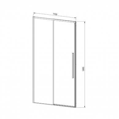 Душевая дверь Vincea Slim-N (VDS-4SN110CLB) 110x195 см, профиль чёрный/стекло прозрачное 3