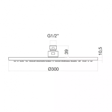 Верхний душ Webert Comfort (AC1010015STEEL) 1