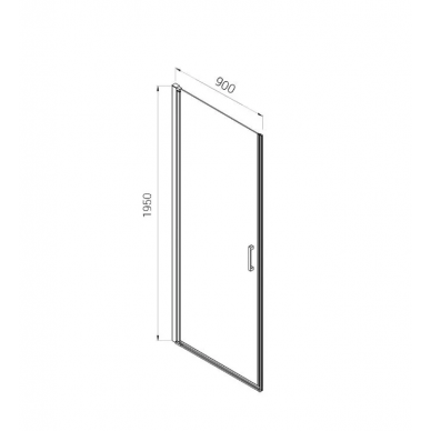 Душевая дверь Vincea Alpha (VDP-3AL900CLGM) 90x195 см, профиль вороненая сталь/стекло прозрачное 5
