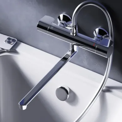Смеситель для ванны AM.PM X-Joy (F85A50900) термостатический, хром 5