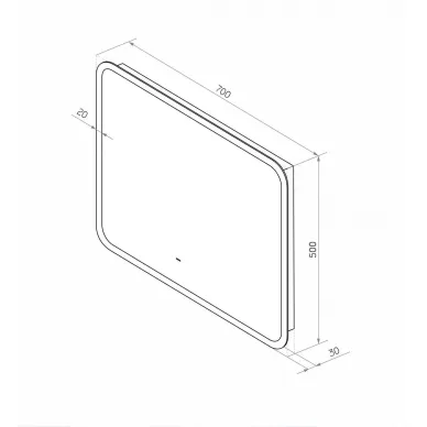 Зеркало Art&Max Messina AM-Mes-700-500-DS-F 70x50 см с LED подсветкой 6