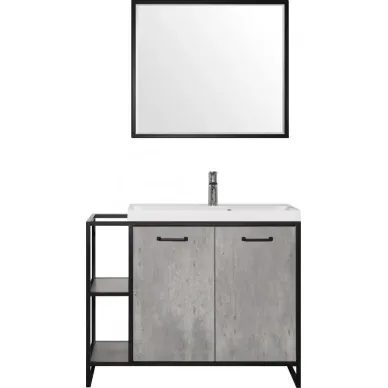 Тумба для ванной Style Line Лофт Classic ЛС-000010021 80/100 см правая, бетон/чёрный 5
