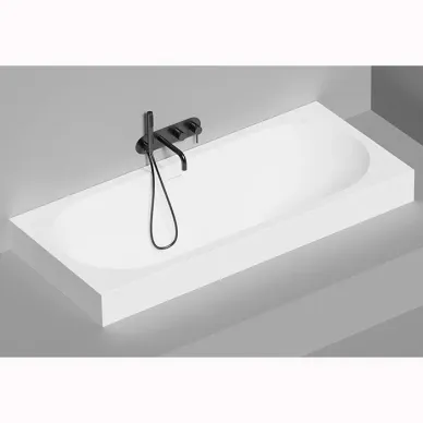 Ванна из литого мрамора Salini Ornella Axis Kit 103522M S-Stone 190x90 см, белая матовая 5