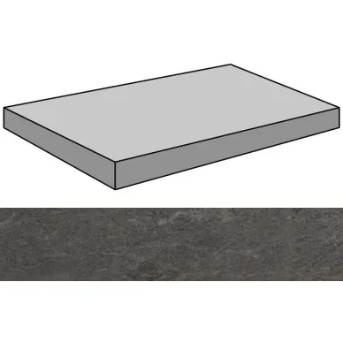 Burlington Black Lappato Gradone Rec Ang 44.63x89.46 0