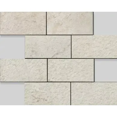 Neocountry White Bocciardato Mosaico 7.5x15 29.75x29.75 0