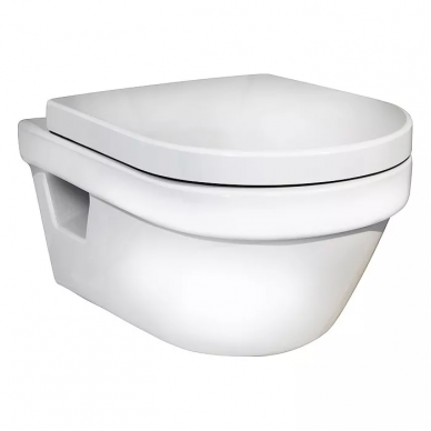 Инсталляция Villeroy & Boch (92242700) кнопка хром в комплекте с унитазом Gustavsberg Hygienic Flush (5G84HR01) безободковый, с крышкой микролифт 9