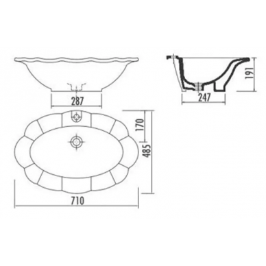 Раковина накладная Creavit Topic (TP175-00CB00E-0000) белый 1