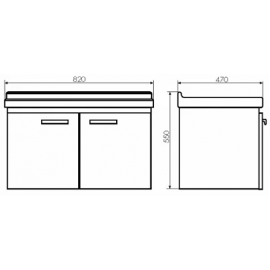 Тумба для ванной Comforty Рига-80 (82x55x47 см), дуб сонома 8