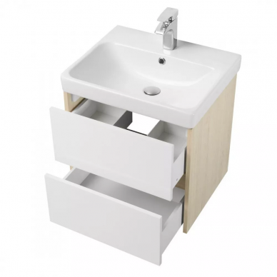 Тумба для ванной Aquaton Сканди (1A251701SDB20)  55 см, белый/дуб верона 7