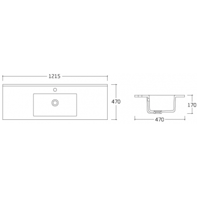 Раковина Vincea Gio (VBS-13120) 121.5 см, белый 1