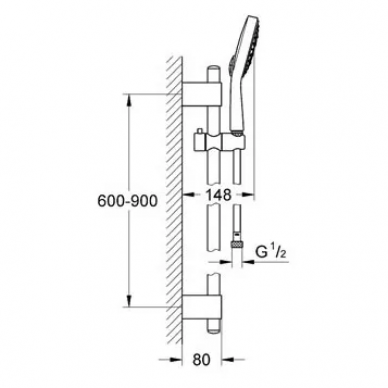 Душевой гарнитур Grohe Power and Soul Cosmopolitan 130 (27733000) 5