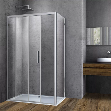 Душевой уголок Vincea Soft (VSR-3SO1010CL) 100х100х195 см, профиль хром/стекло прозрачное 5