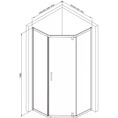 Душевой уголок AM.PM Gem (W90G-405-090MT) 90x90x190 см 6