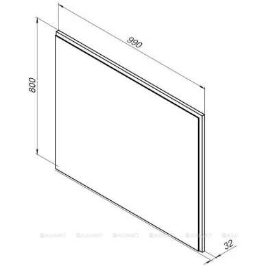 Зеркало Aquanet Nova Lite 100 (00242623) дуб рошелье LED 8