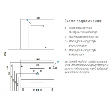 Тумба для ванной Акватон Мадрид М 100 (белый) 2
