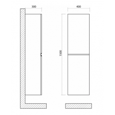 Пенал Art&Max Bianchi (AM-Bianchi-1500-2A-SO-BM) (40 см) bianco matt 5
