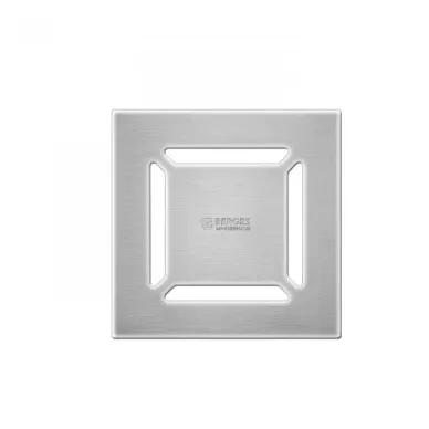 Трап для душа Berges Platz Norma (090158) (100х100) S-сифон боковой, матовый хром 7