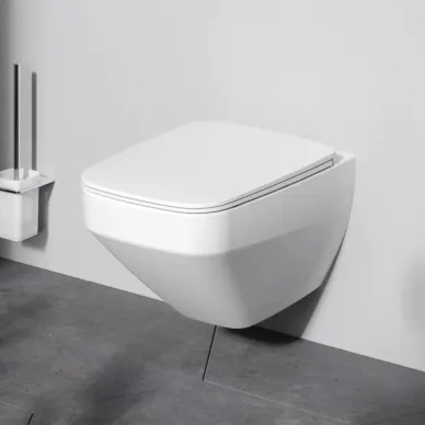Чаша подвесного унитаза Am.Pm Inspire V2.0 FlashClean (C50A1700MWSC) безободковый, с микролифтом (белый матовый) 8