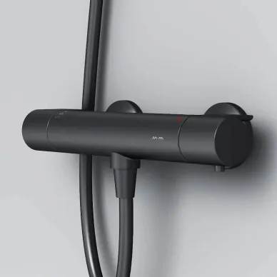 Смеситель для душа AM.PM X-Joy F85A40022 термостатический, чёрный матовый 5
