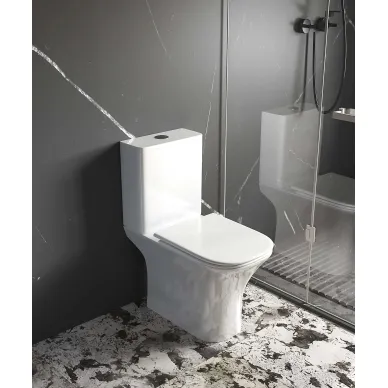 Унитаз напольный Aquatek Optima Square AQ4411-00 безободковый, с сиденьем микролифт 6