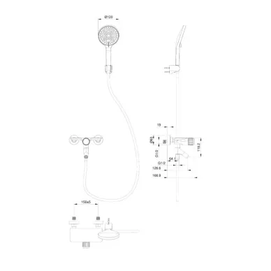 Смеситель для ванны Wonzon & Woghand Click WW-FE05L221-MB чёрный матовый 1