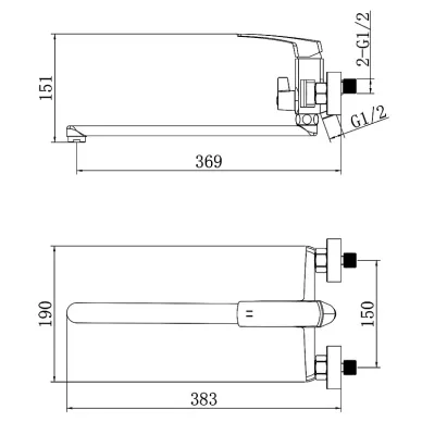 Смеситель для ванны Azario Conda AZ-K1711MG с лейкой, золото матовое 7