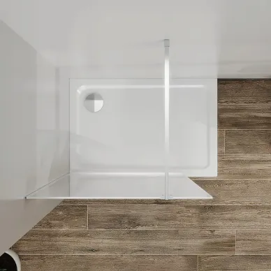 Душевая перегородка Azario Walk-In AZ-271-100-MGR-CGP 100x195 см, профиль графит матовый/стекло прозрачное с рисунком 6