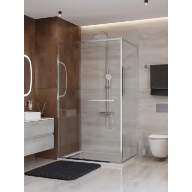 Душевой уголок Cezares Lux LUX-AH-FS-11-120/80-C-CR 130x80 профиль хром/стекло прозрачное 0