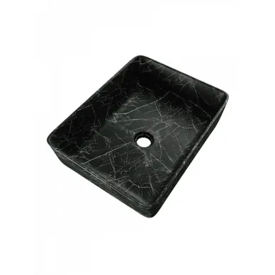 Раковина накладная Teymi Helmi T50261 48x37, мрамор чёрный 7
