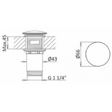 Сливной набор для раковины Cezares Articoli Vari (CZR-B-SOC-BIO) белый матовый 1