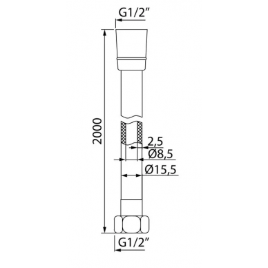 Шланг для душа Iddis (A50711 2.0) усиленный, 2м 5