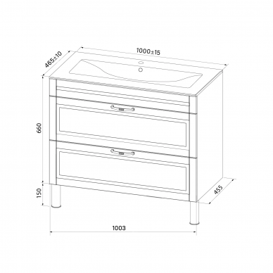 Тумба для ванной Iddis Oxford (OXF10W1i95K) с раковиной 7
